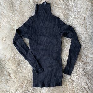 NWT Club Monaco Julie Rib turtleneck charcoal - M